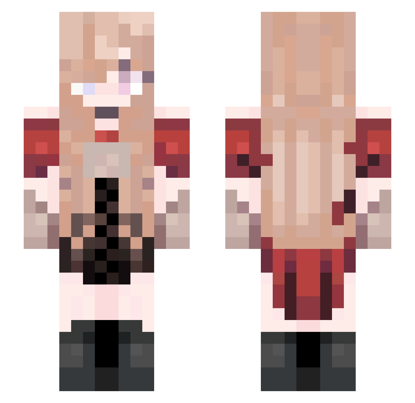 diurts Minecraft skin, front and back view