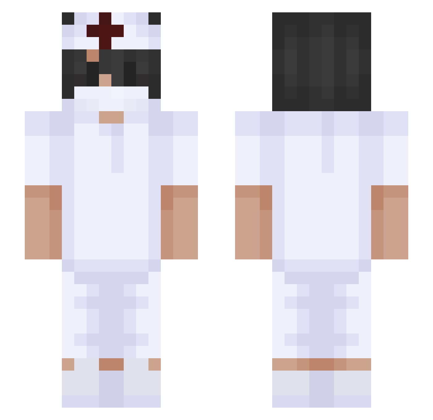 Rash1dYT Minecraft skin, front and back view