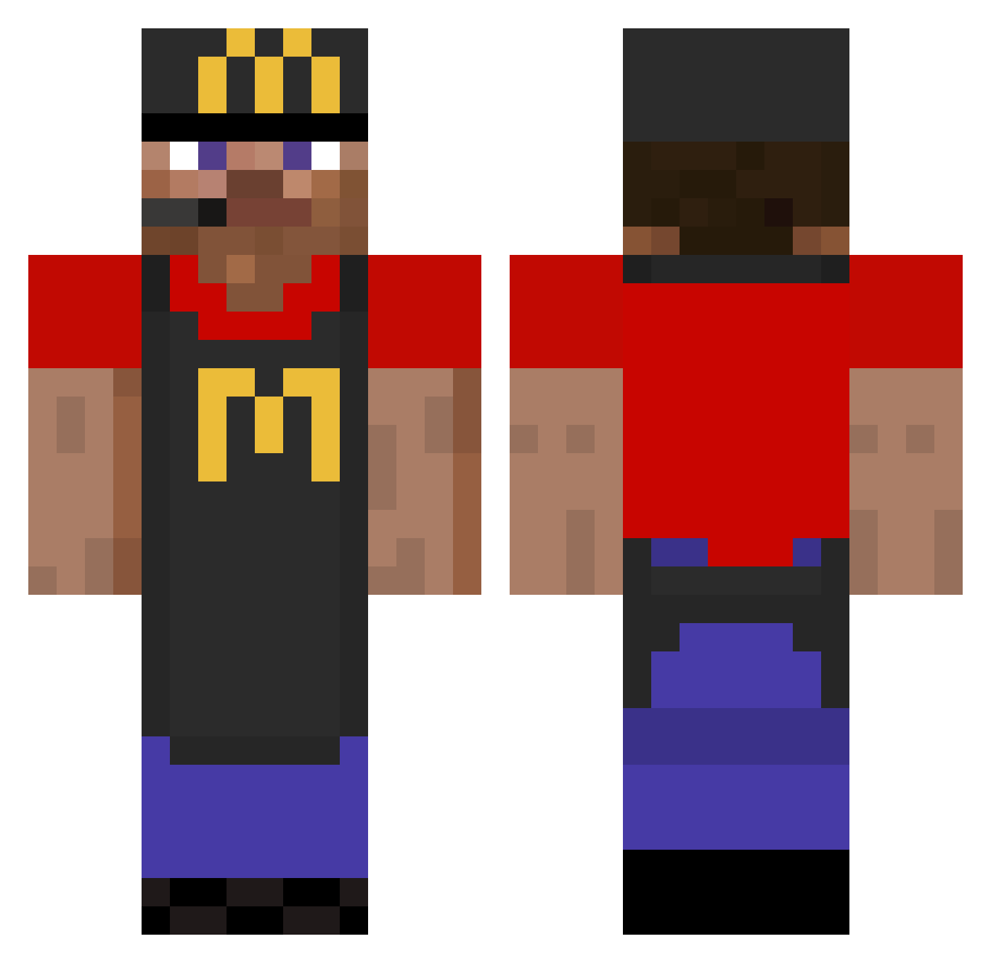 Tatortot1703 Minecraft skin, front and back view