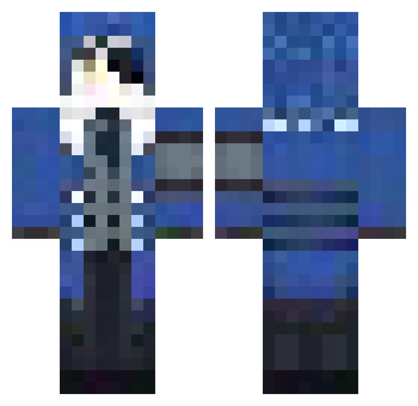 Ultramage268 Minecraft skin, front and back view
