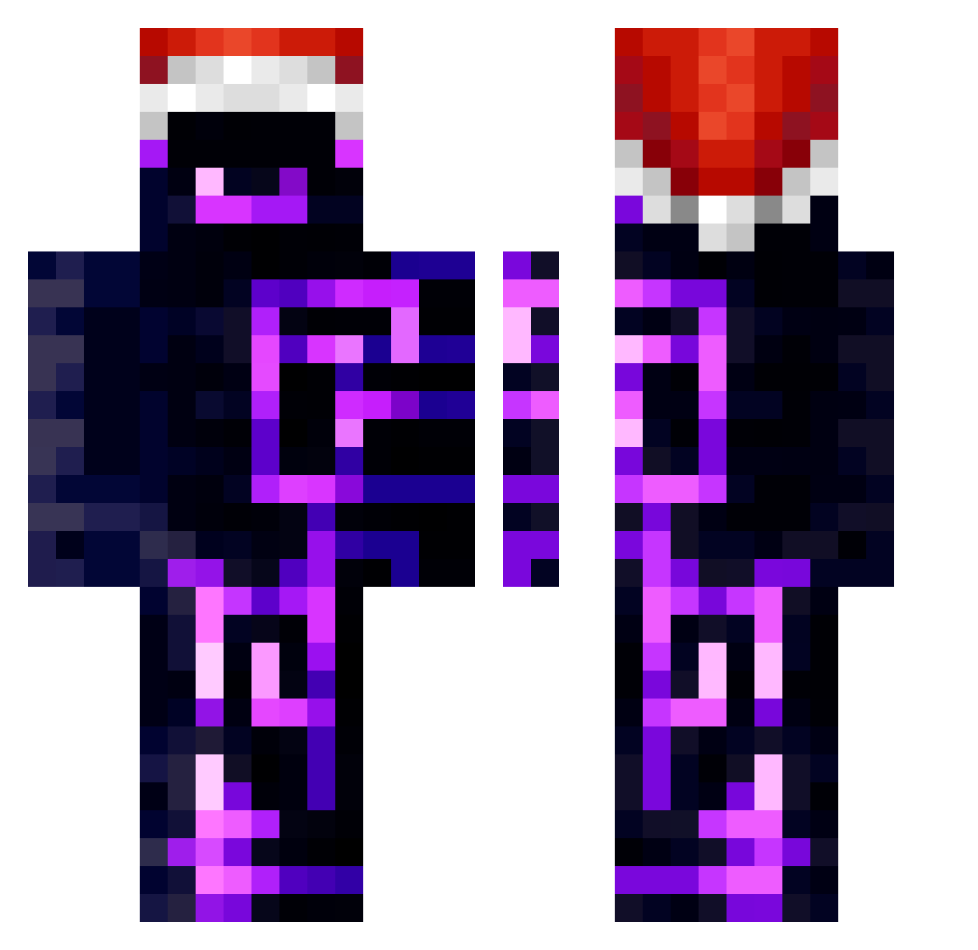 Srbatmin Minecraft skin, front and back view