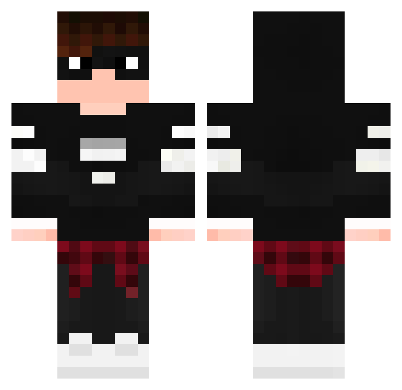 zeudezeu Minecraft skin, front and back view
