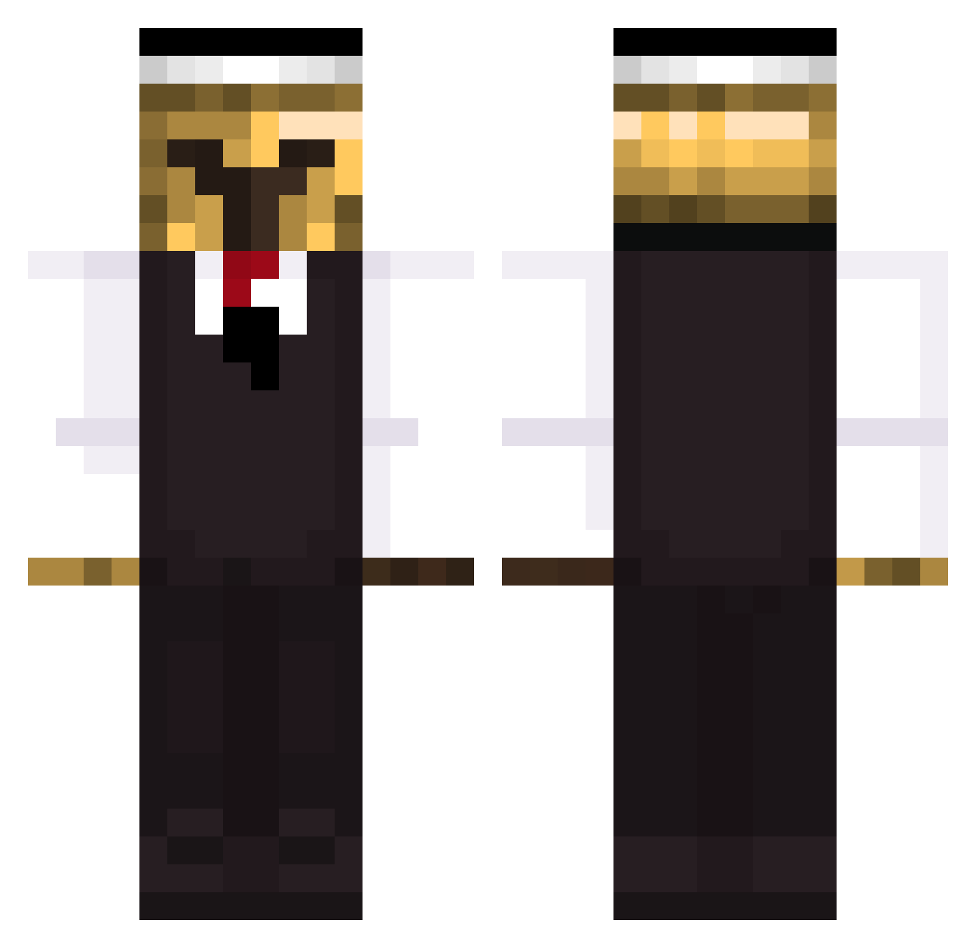 TheRealzShippy Minecraft skin, front and back view