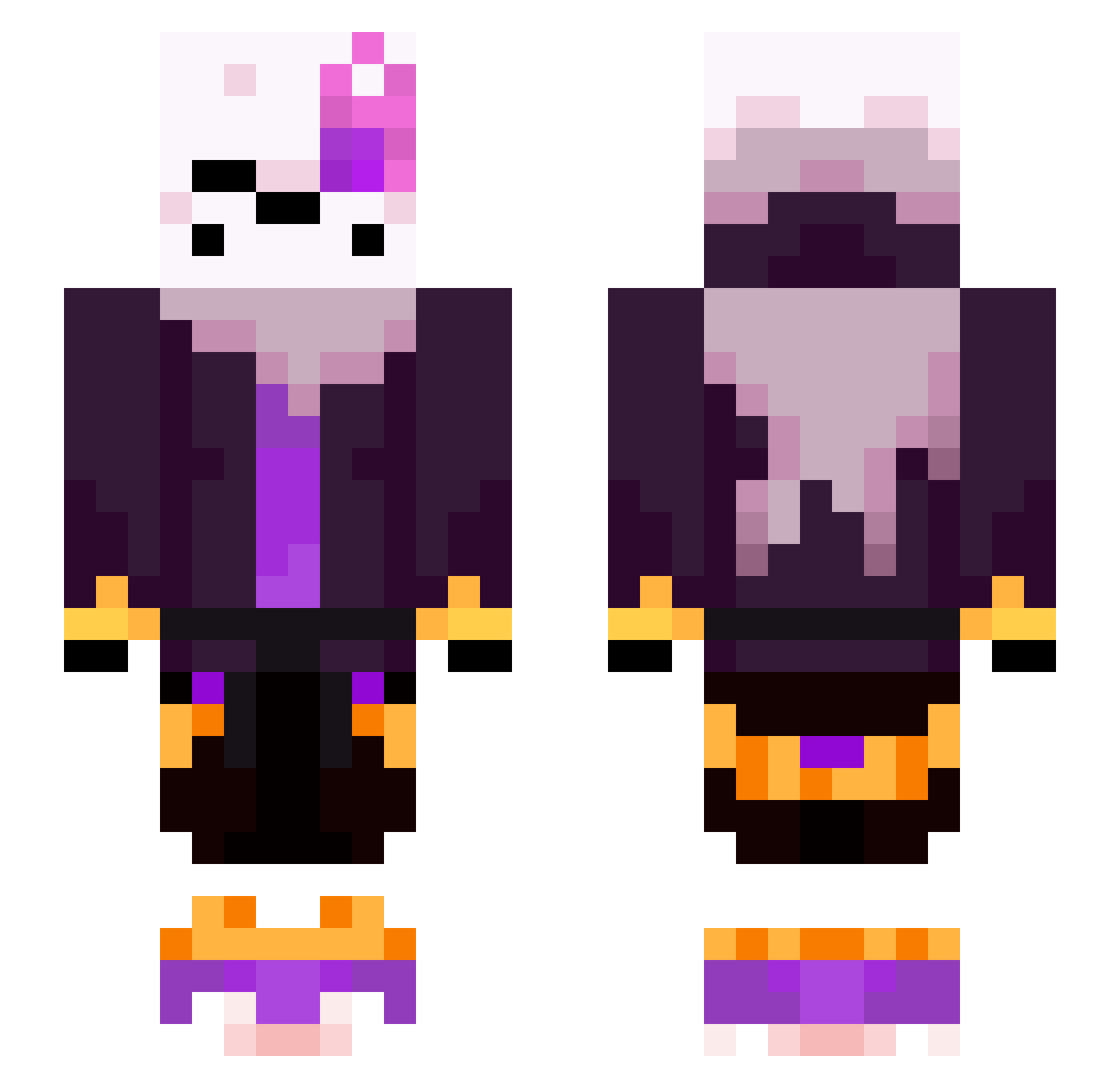 TripleGoku Minecraft skin, front and back view