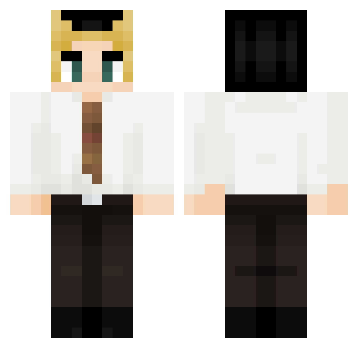 _lowky Minecraft skin, front and back view
