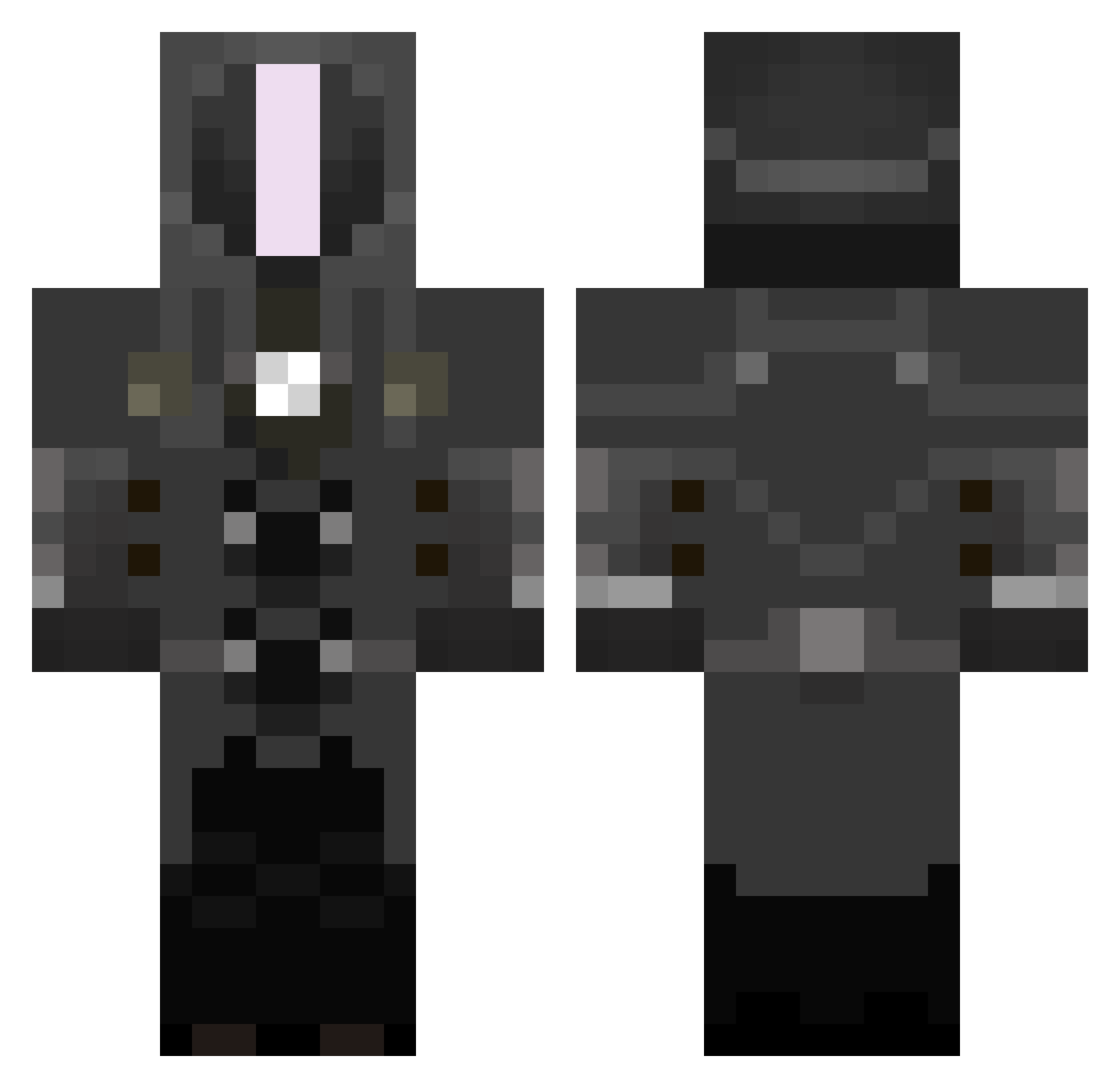 nitronutter Minecraft skin, front and back view