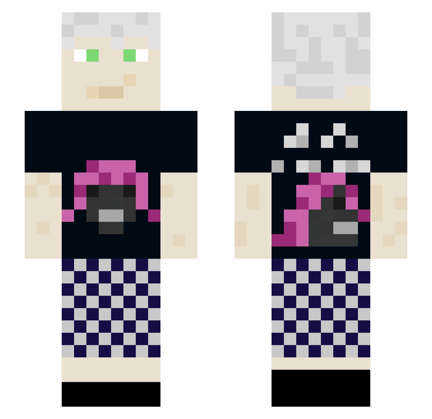 XMAS_Hunter Minecraft skin, front and back view