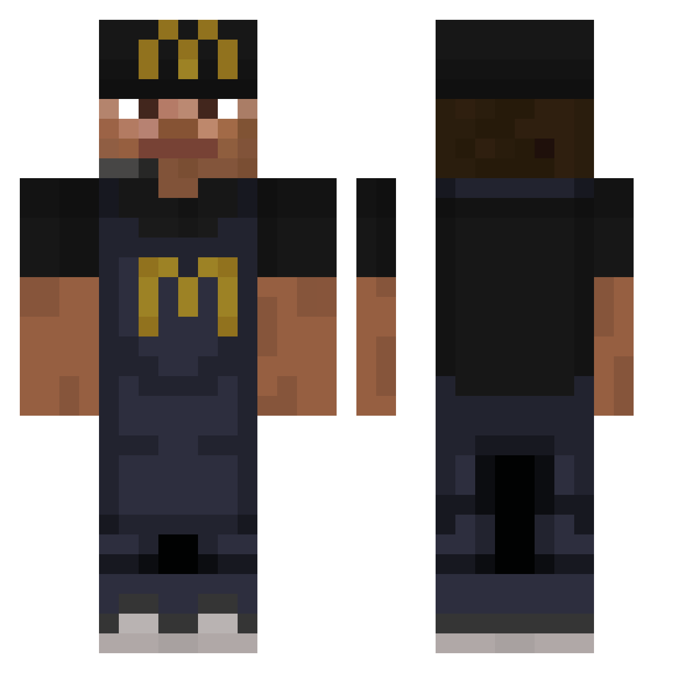 bravotango4321 Minecraft skin, front and back view