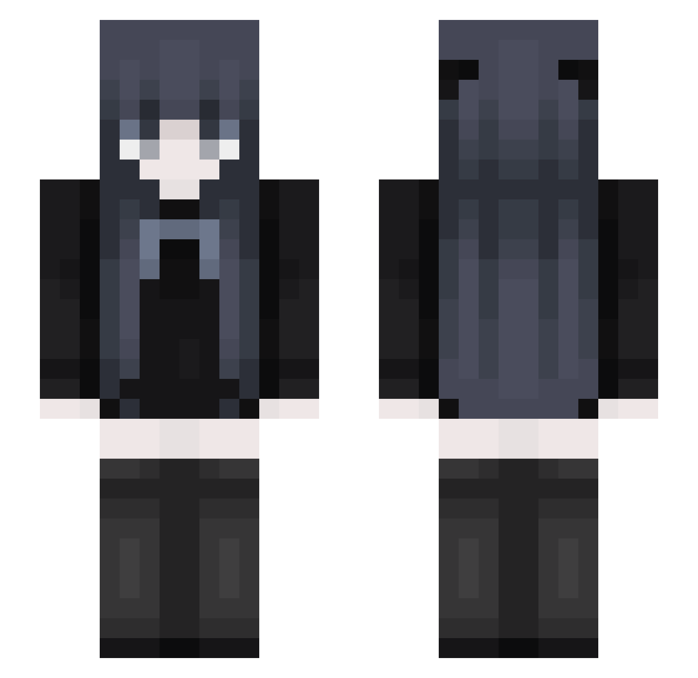 zPowerCL Minecraft skin, front and back view