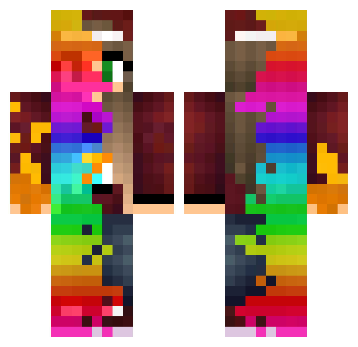 theflashgirl20 Minecraft skin, front and back view
