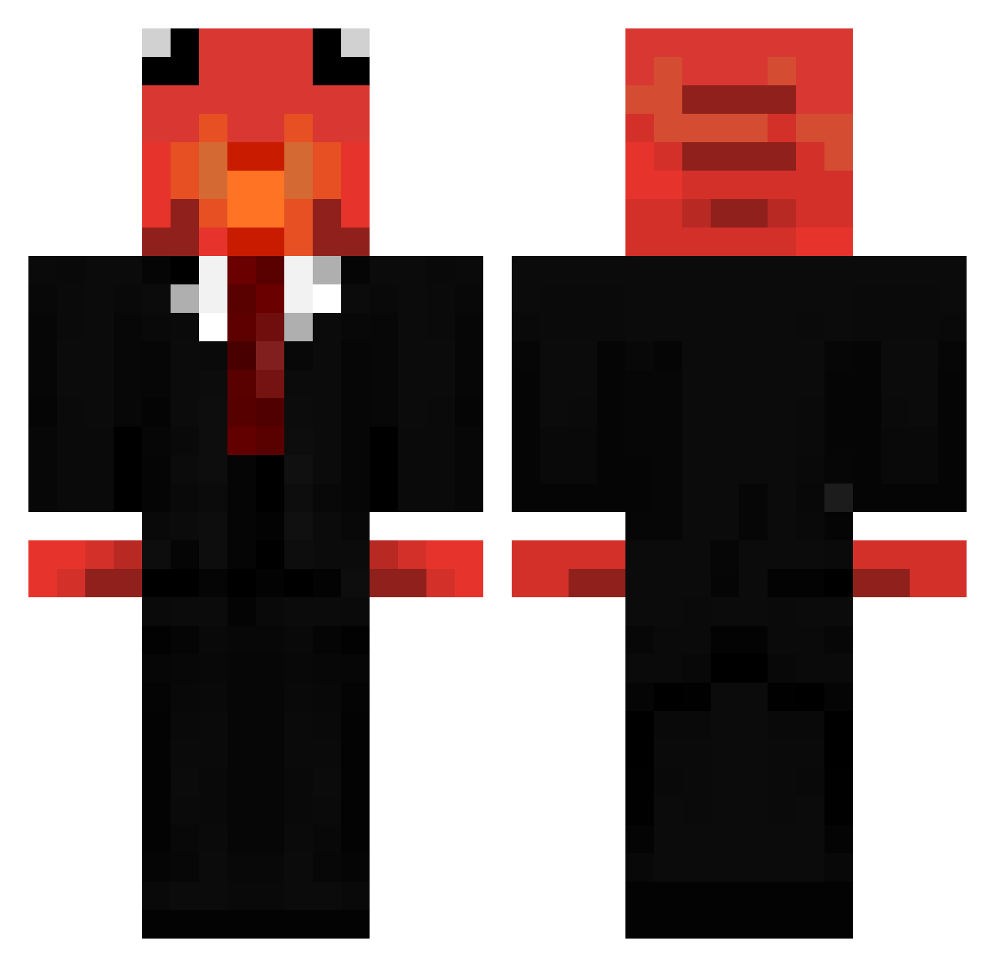 Anostraca Minecraft skin, front and back view