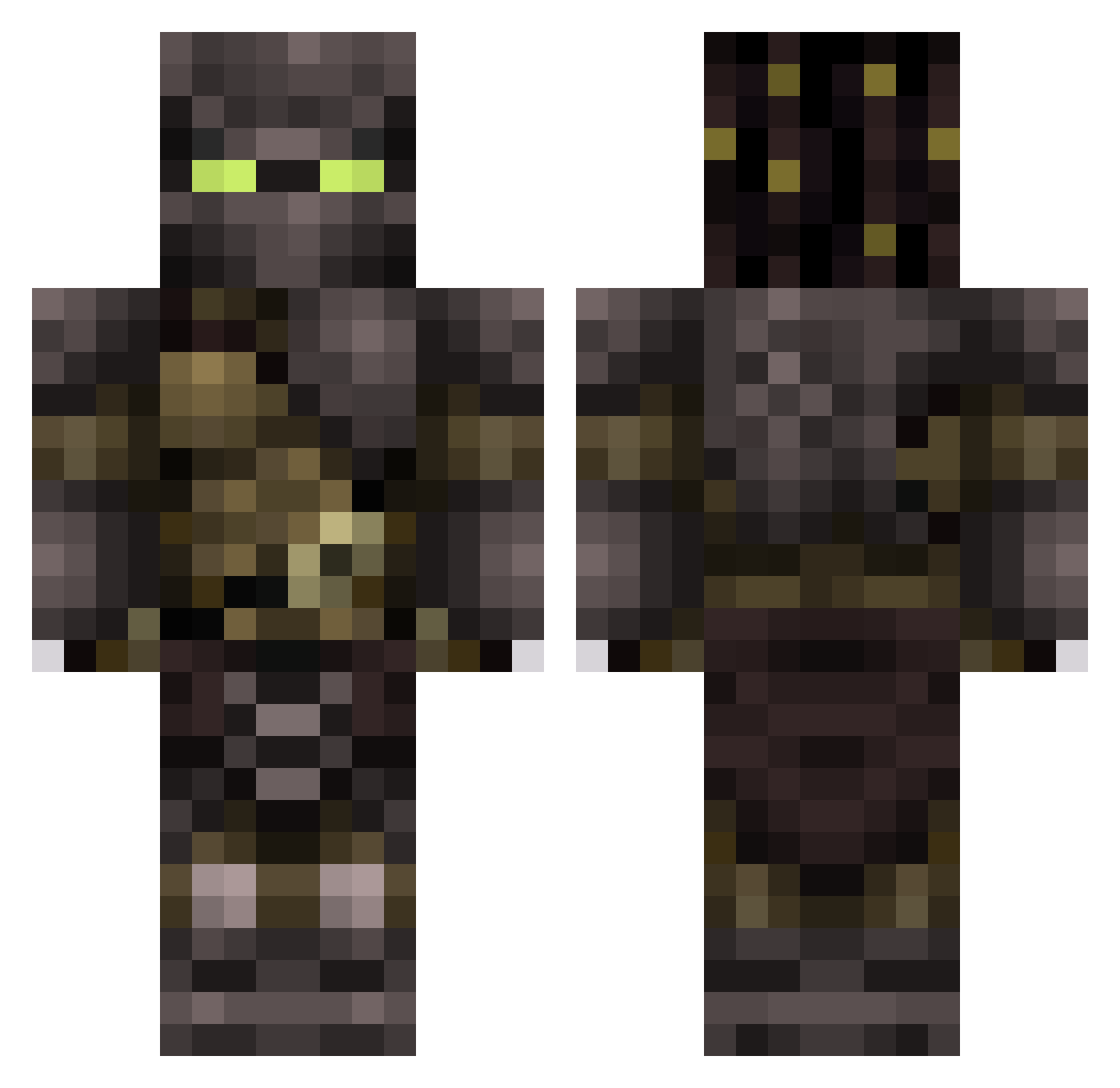 BIGJER1973 Minecraft skin, front and back view