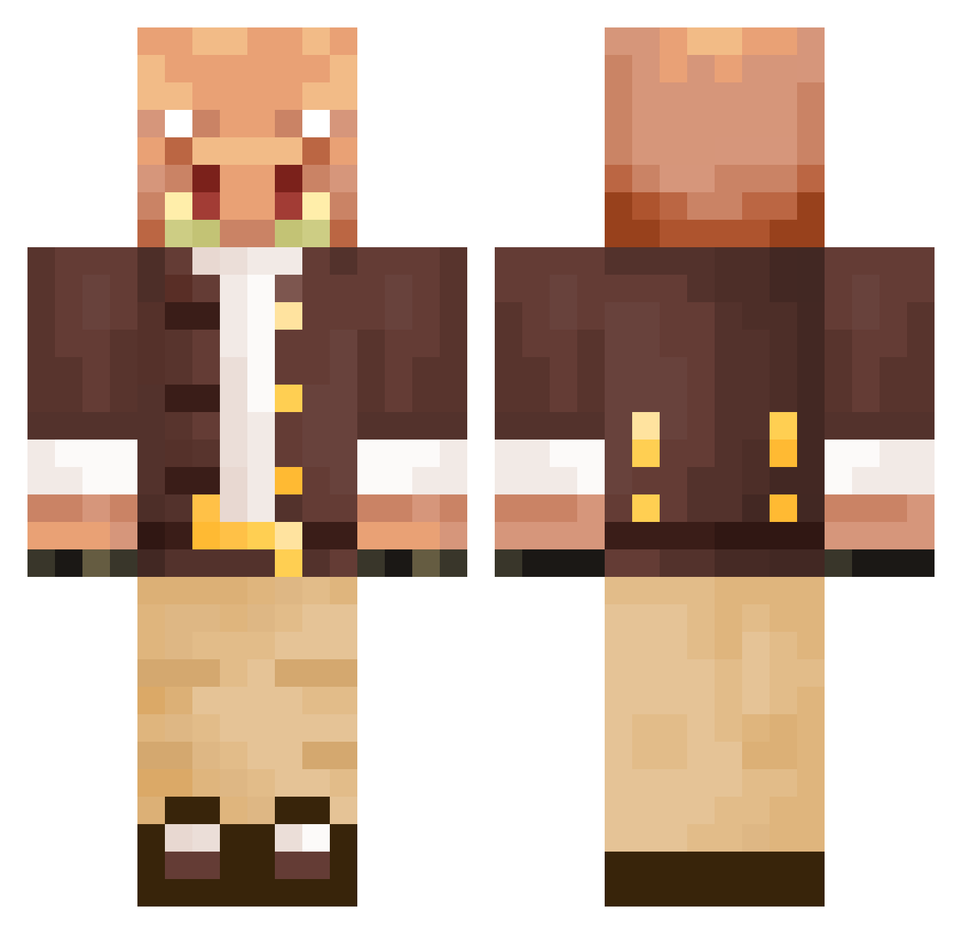 Spannerhead11 Minecraft skin, front and back view