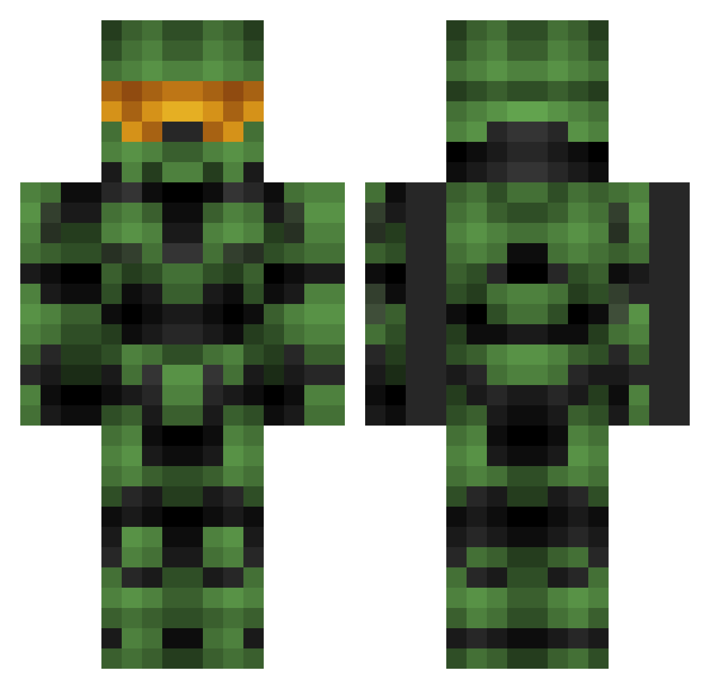 StivenCD Minecraft skin, front and back view