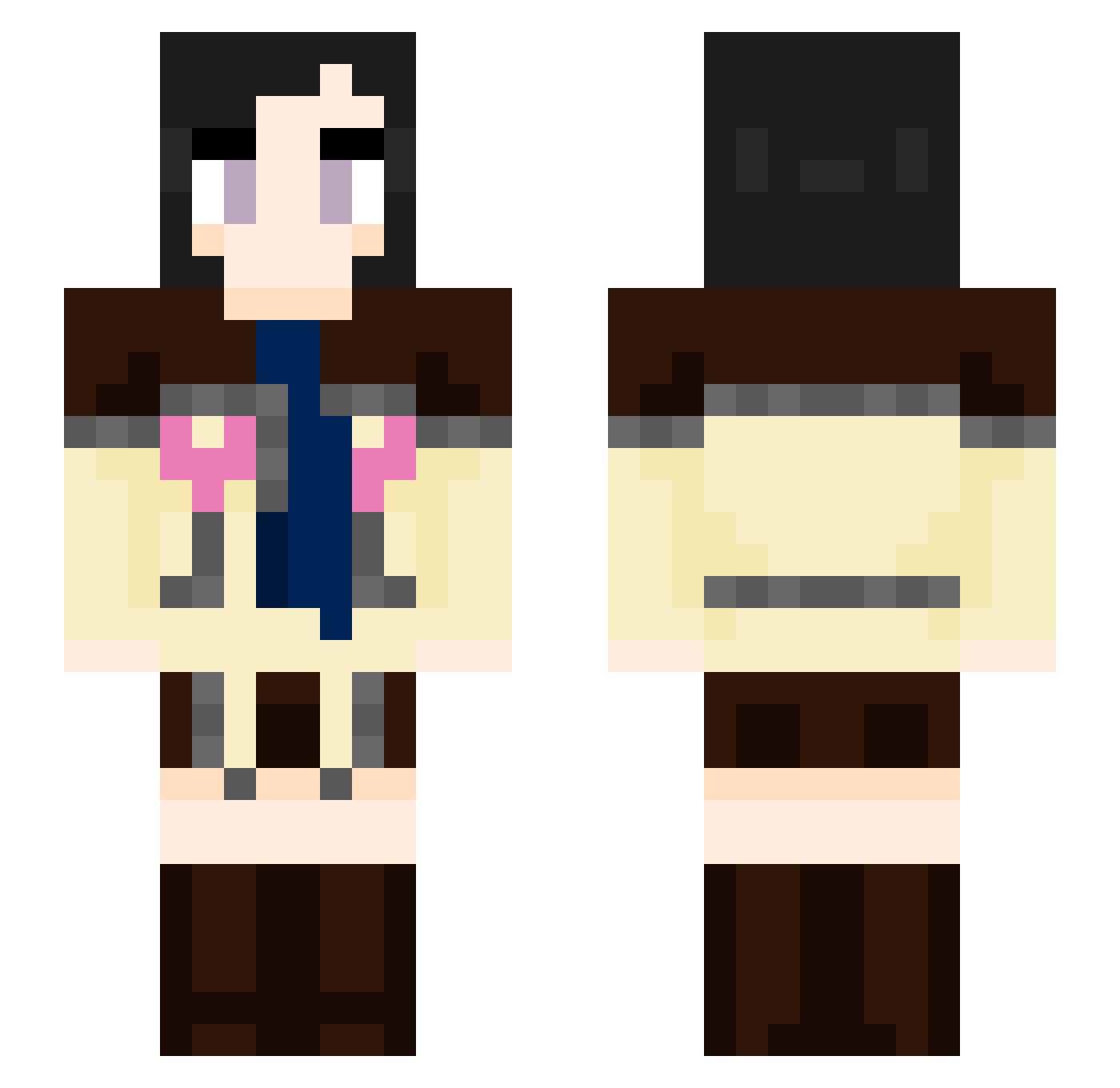ramensama_ Minecraft skin, front and back view