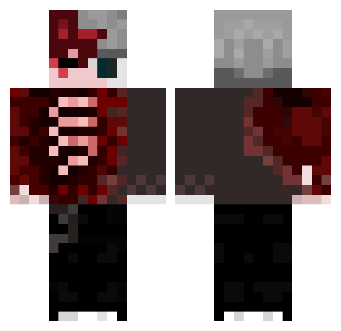 Siarom2010 Minecraft skin, front and back view