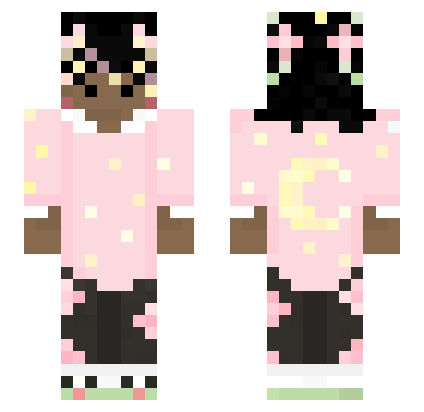 UnleashedDragn Minecraft skin, front and back view