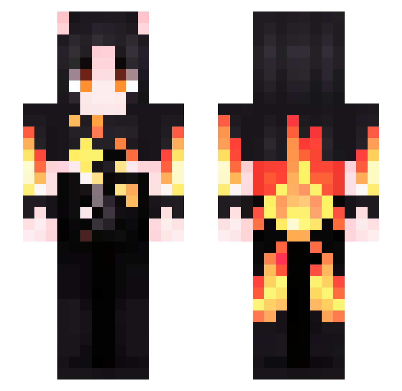 TimeGoesSlowly_J Minecraft skin, front and back view
