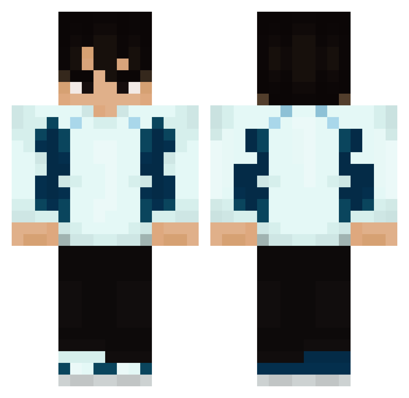 UNKnown_YT4 Minecraft skin, front and back view