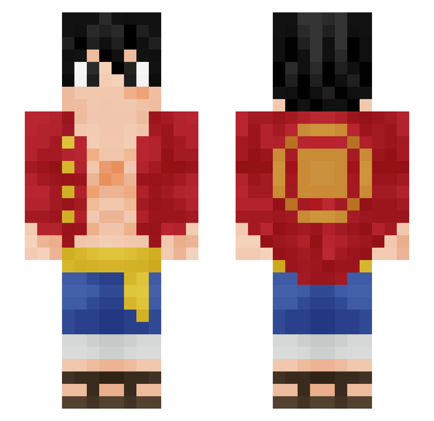Germaine Minecraft skin, front and back view