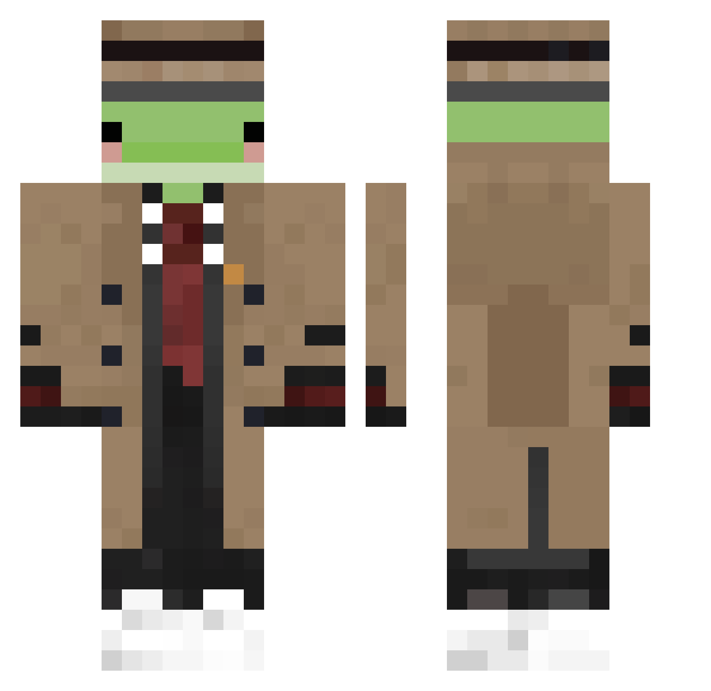 agustad Minecraft skin, front and back view