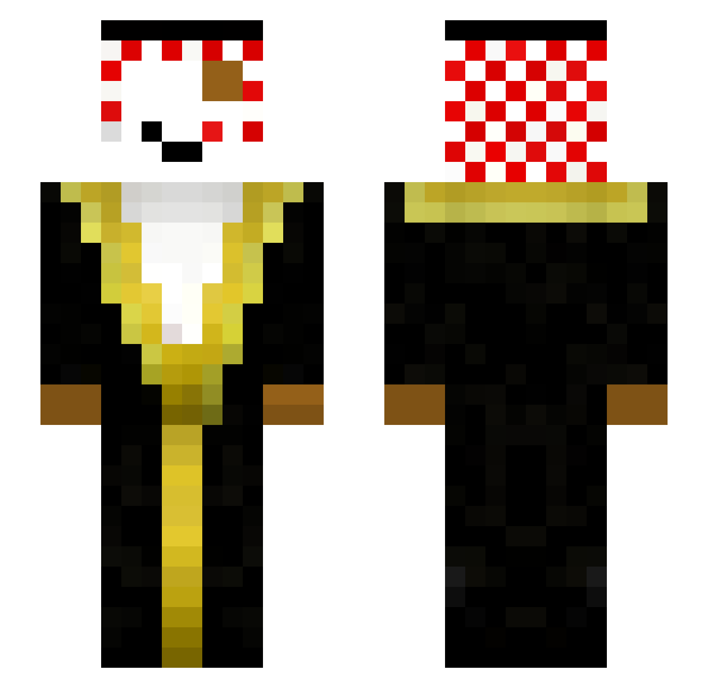 luczid Minecraft skin, front and back view