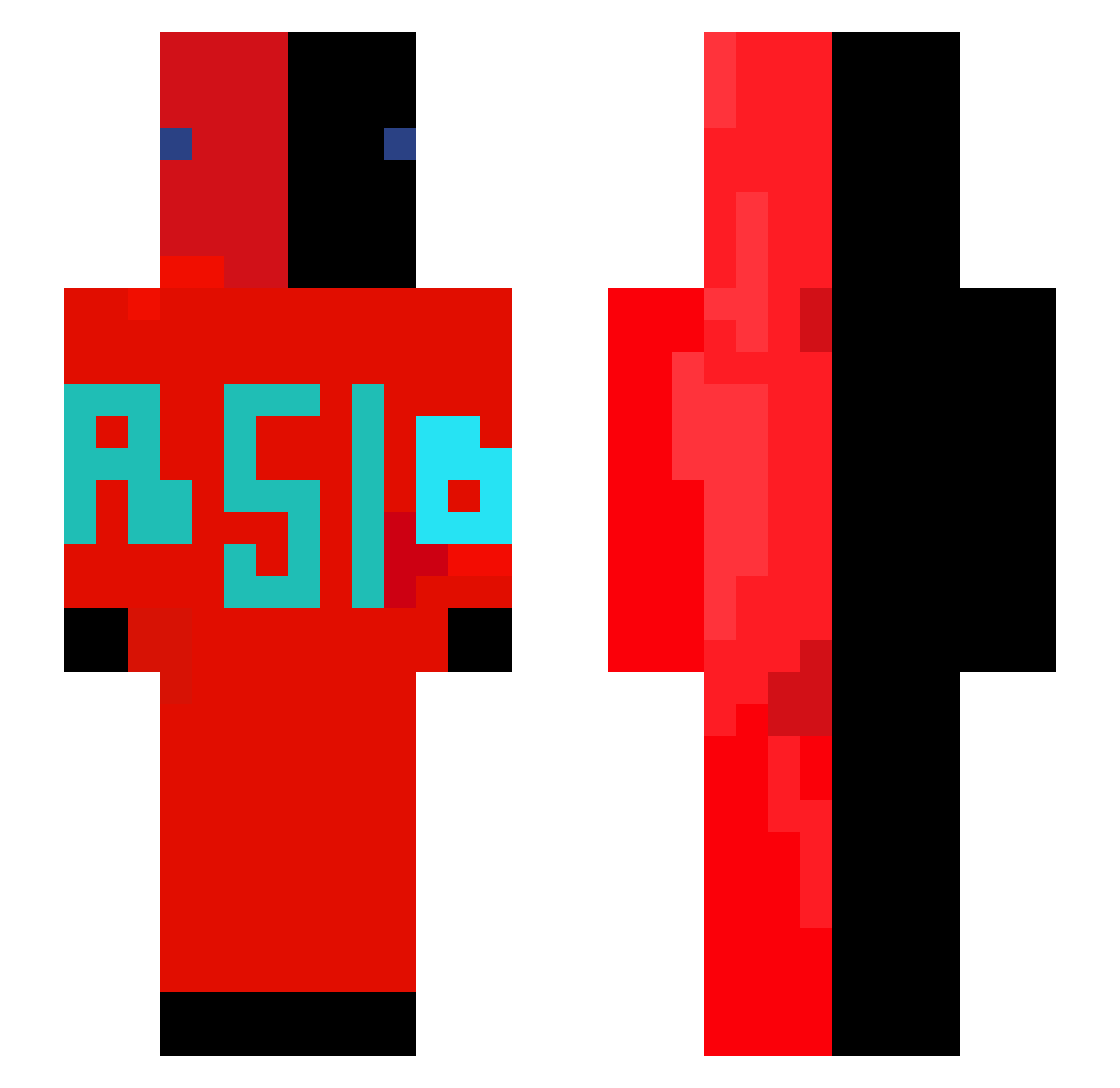 ASLOP90799 Minecraft skin, front and back view