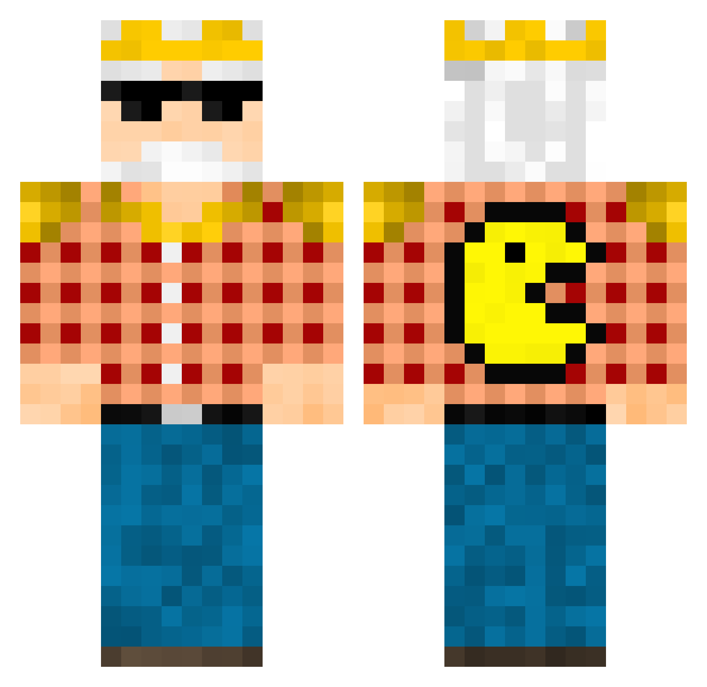 RolfGS Minecraft skin, front and back view