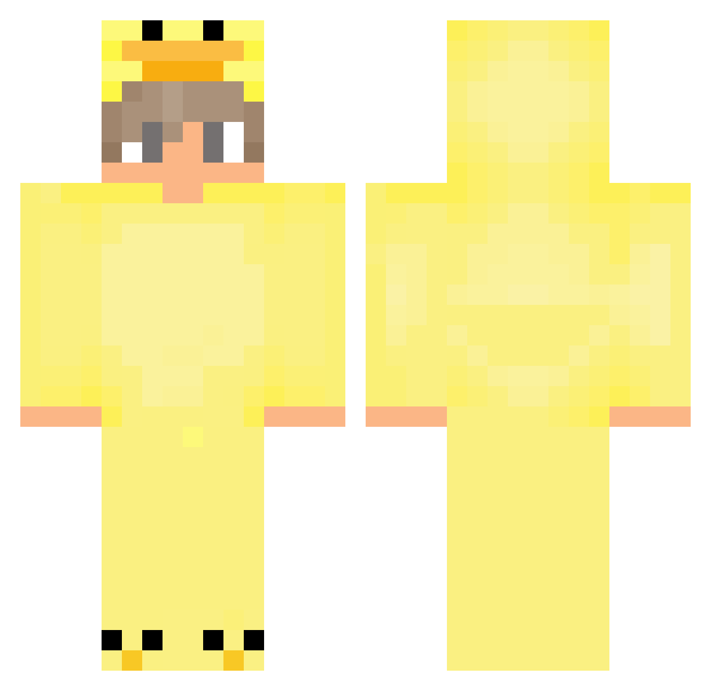 4Jfo Minecraft skin, front and back view