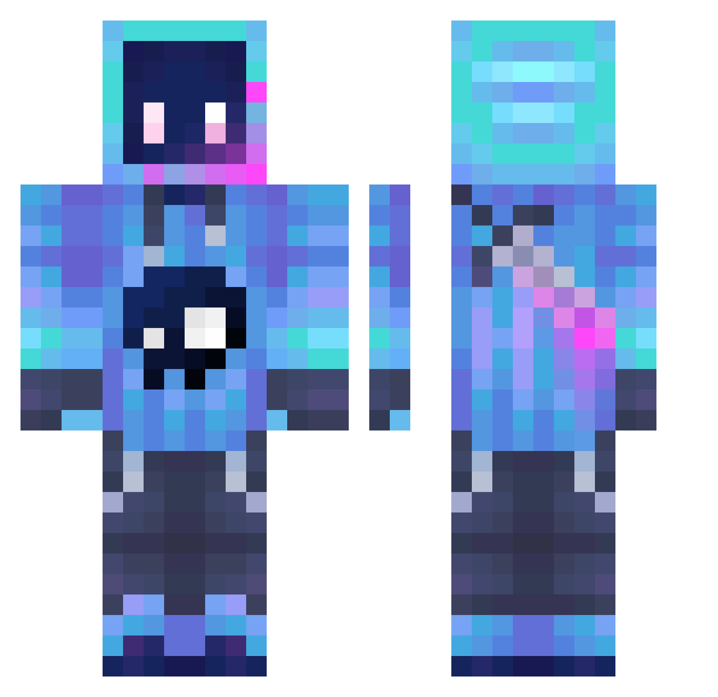 SoleCelery69230 Minecraft skin, front and back view