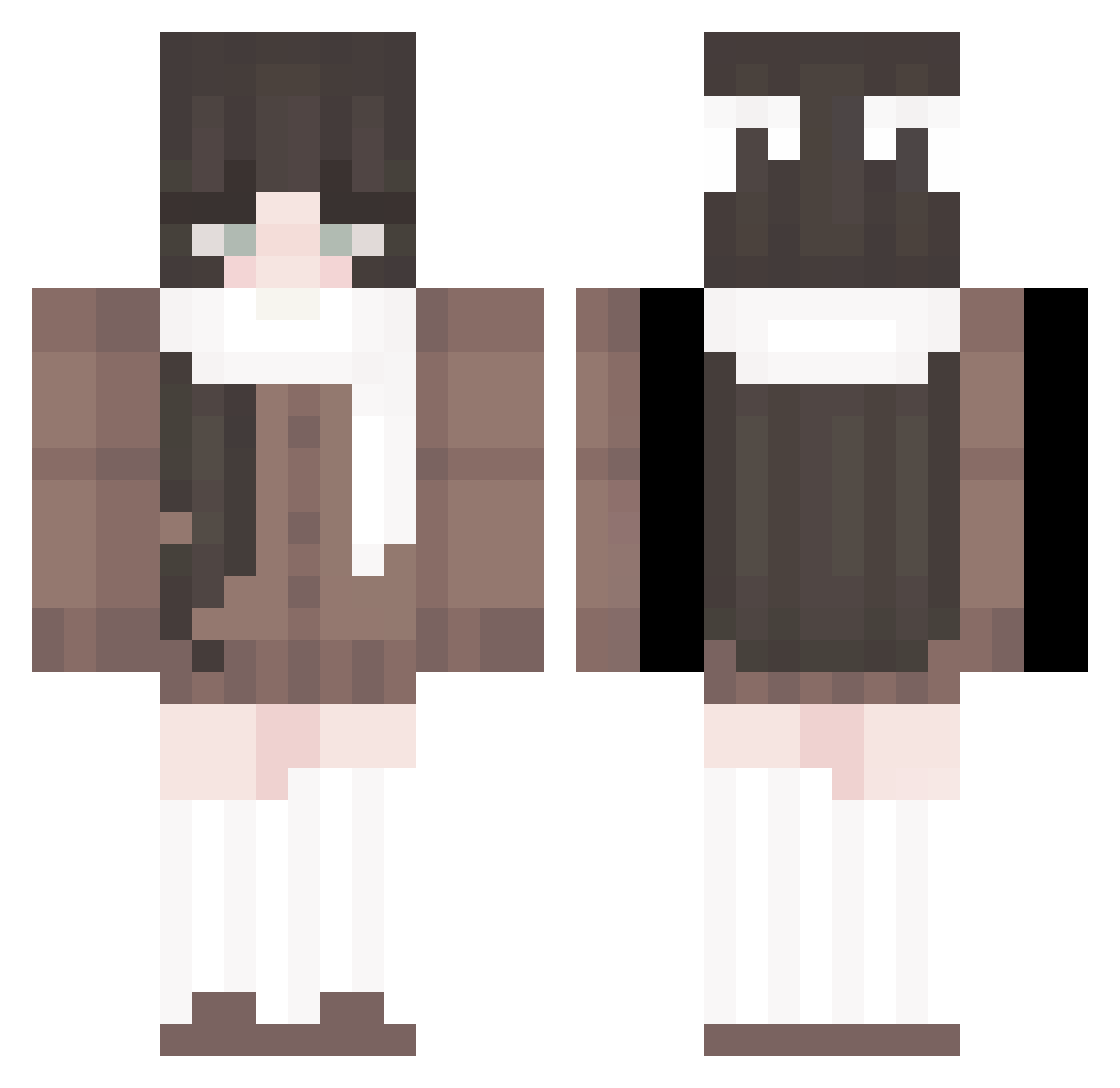 Tapzzz Minecraft skin, front and back view