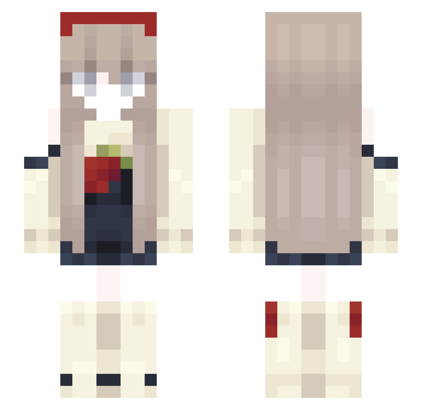 Greedy_Lawyer Minecraft skin, front and back view