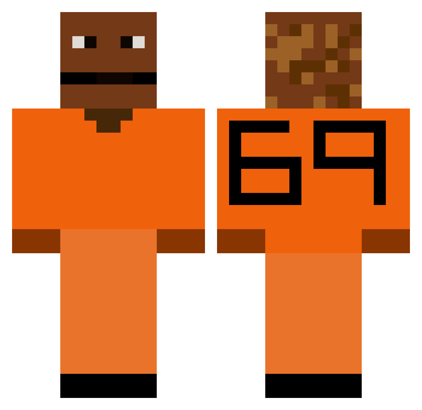 vaaughn Minecraft skin, front and back view