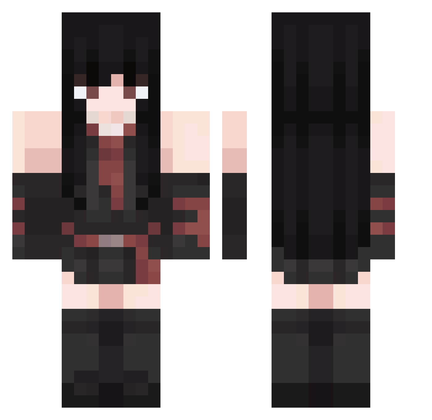 Tomaz3031 Minecraft skin, front and back view