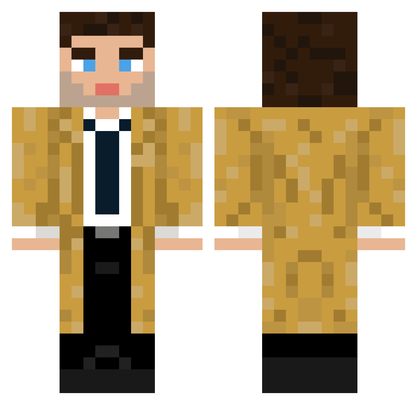 prelate Minecraft skin, front and back view