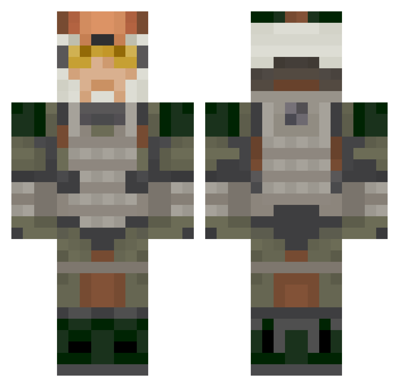 ECHOFYRE - naked snake Minecraft skin