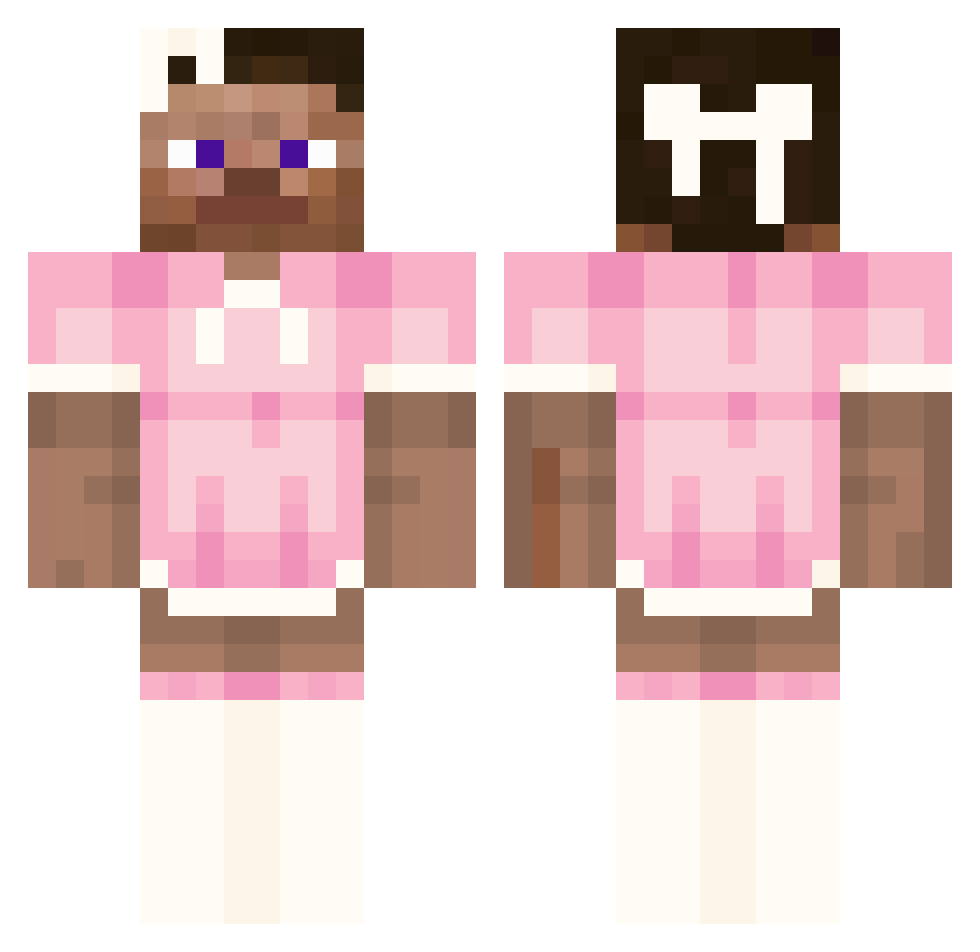 valerkaaa Minecraft skin, front and back view