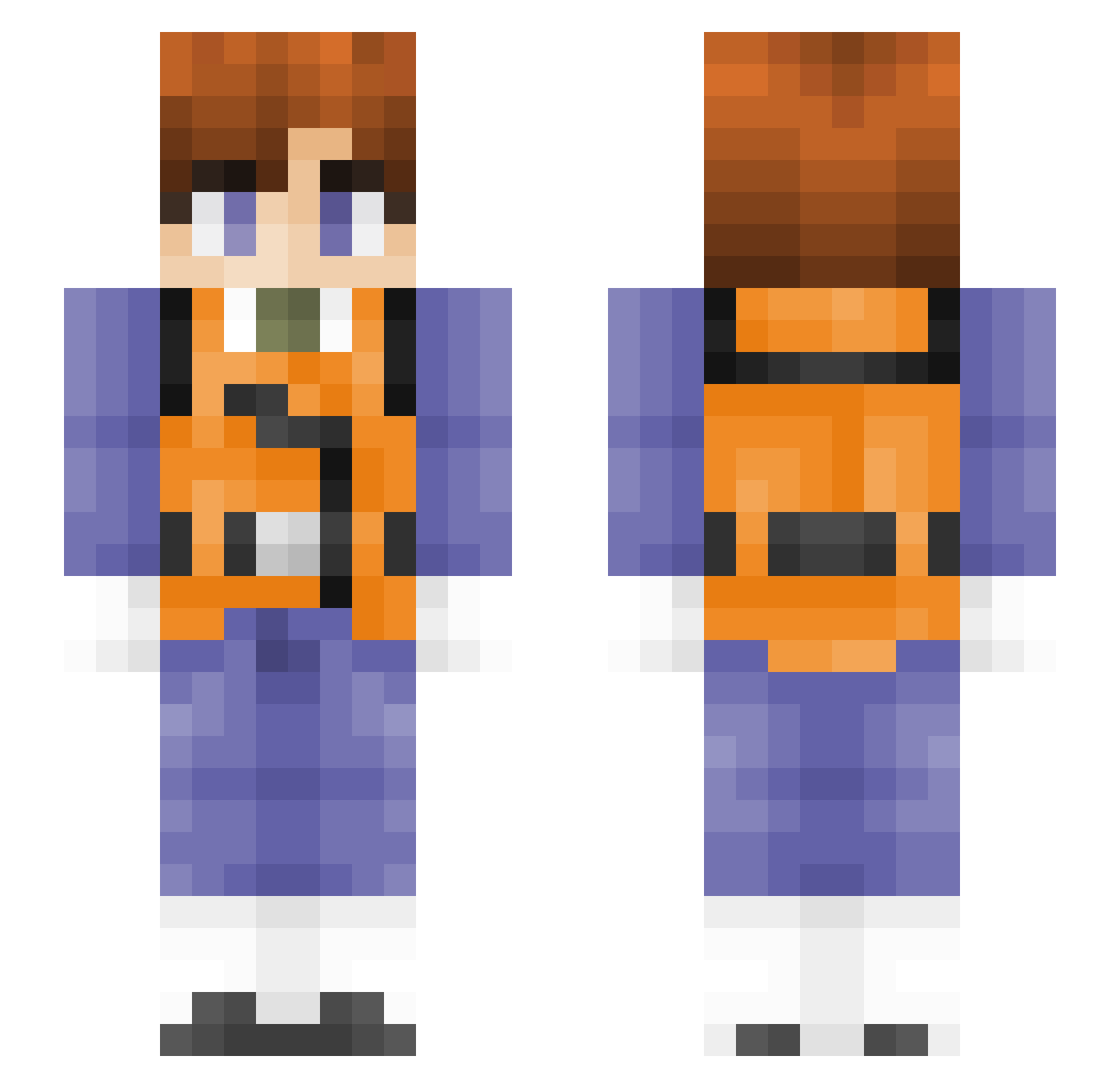 nao0518 Minecraft skin, front and back view