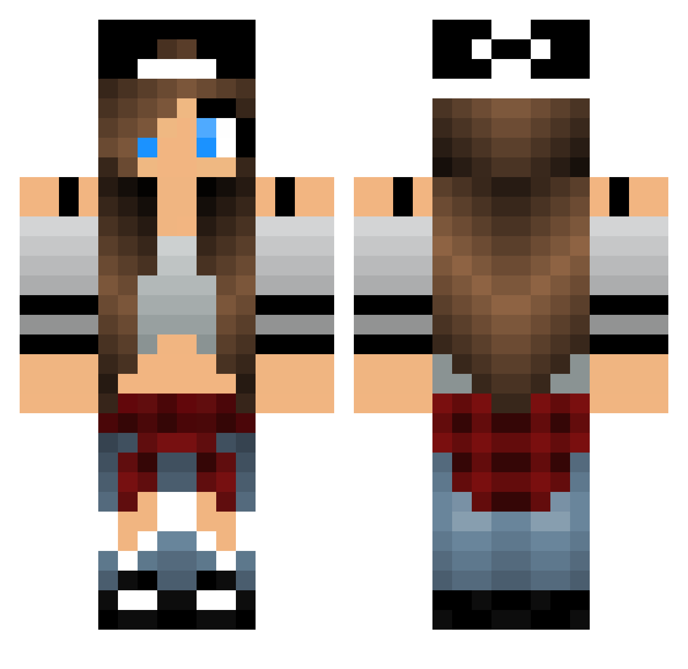 Huahwi_2 Minecraft skin, front and back view