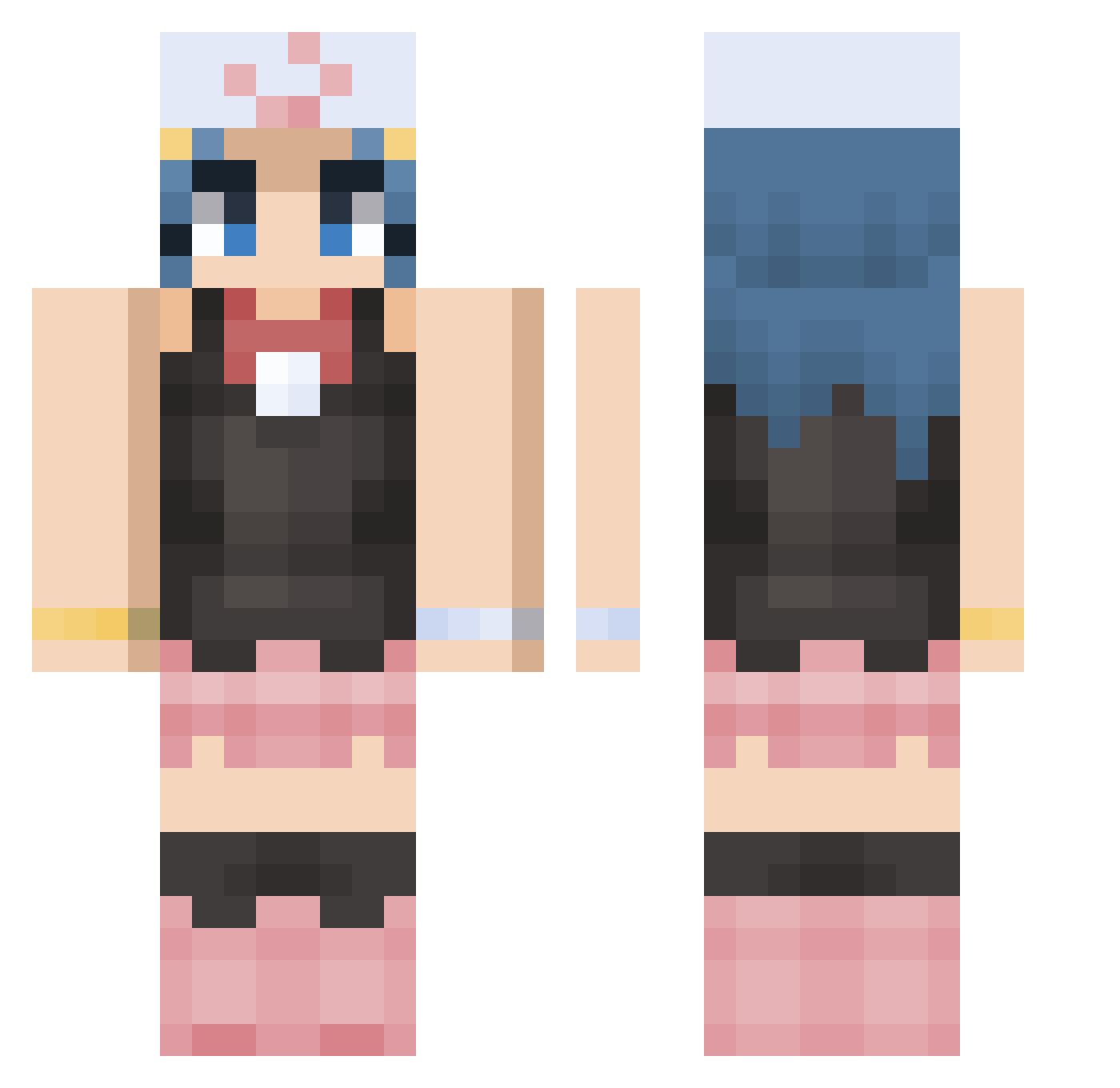 _____jam_____ Minecraft skin, front and back view