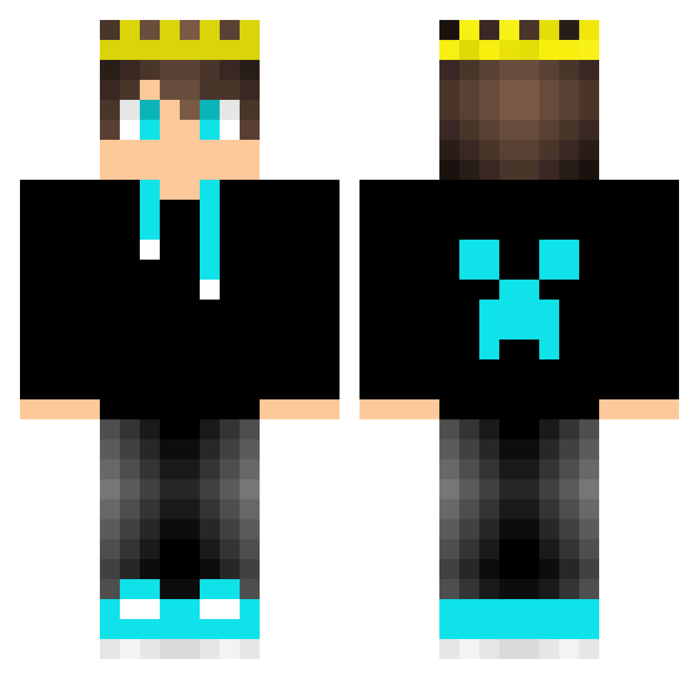 matataa Minecraft skin, front and back view