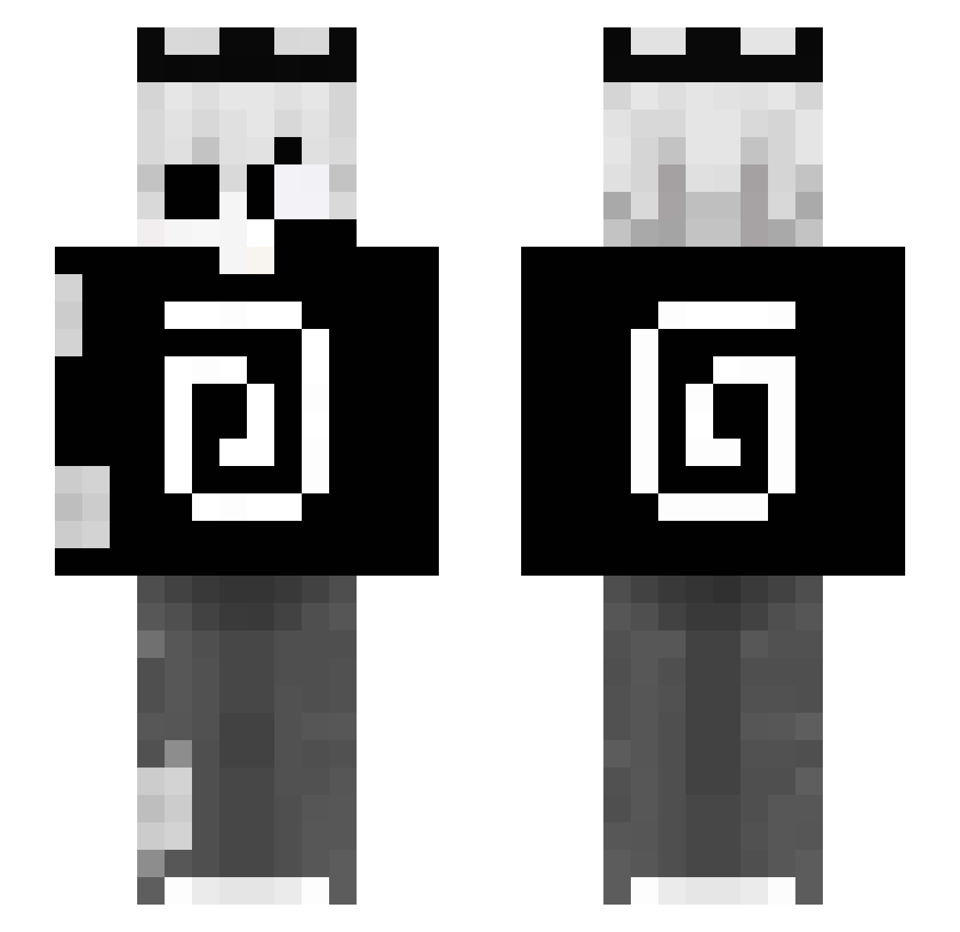 xSpLeeF Minecraft skin, front and back view