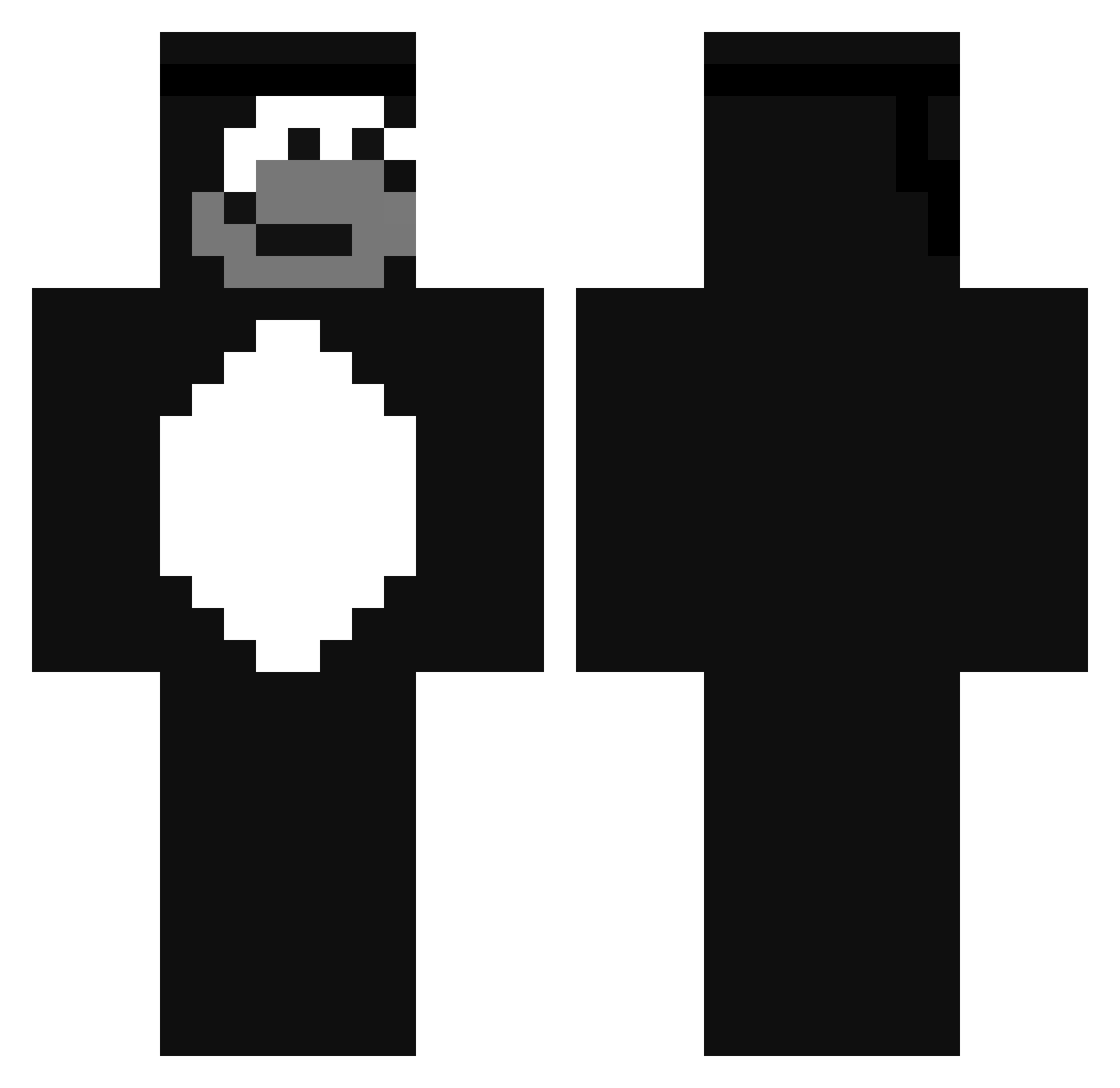 Faker5 Minecraft skin, front and back view
