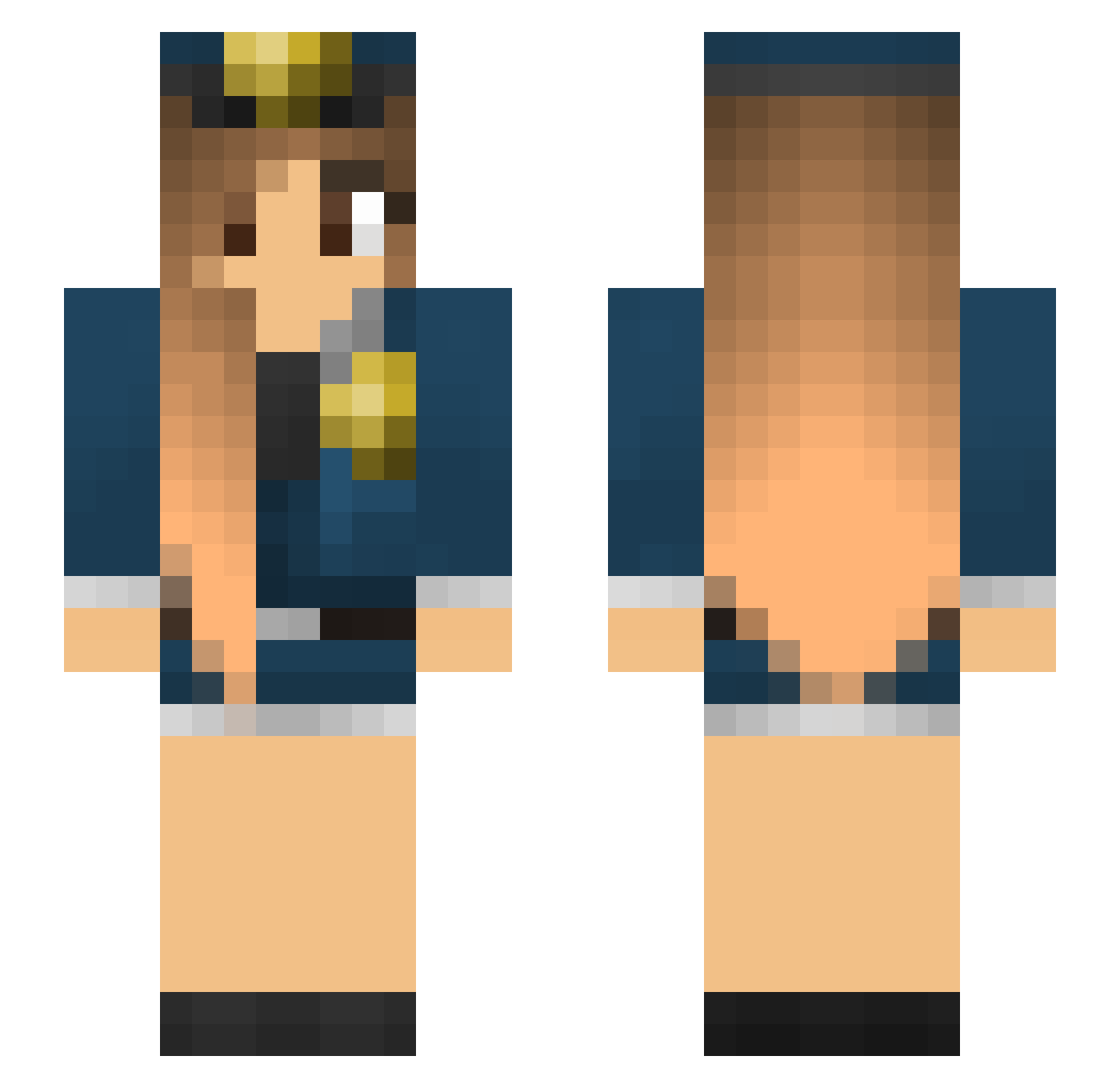 ___four__ Minecraft skin, front and back view