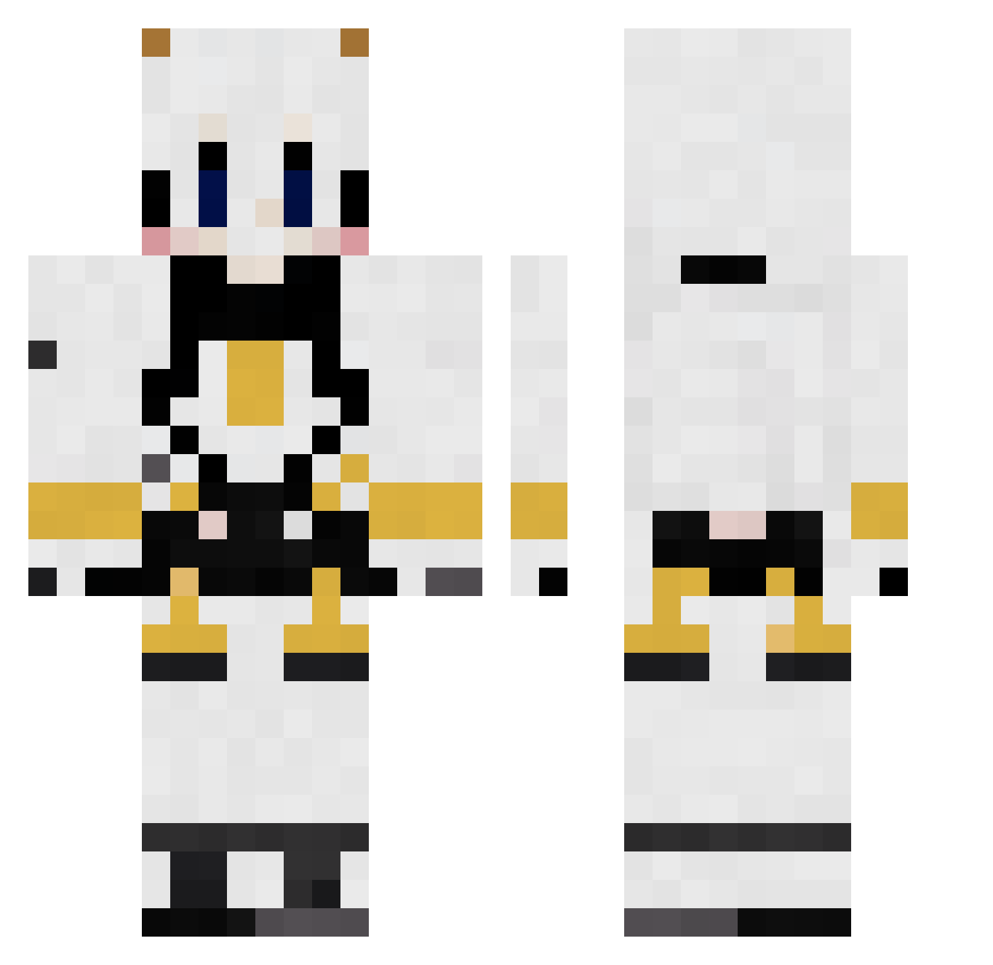 WUXING03 Minecraft skin, front and back view