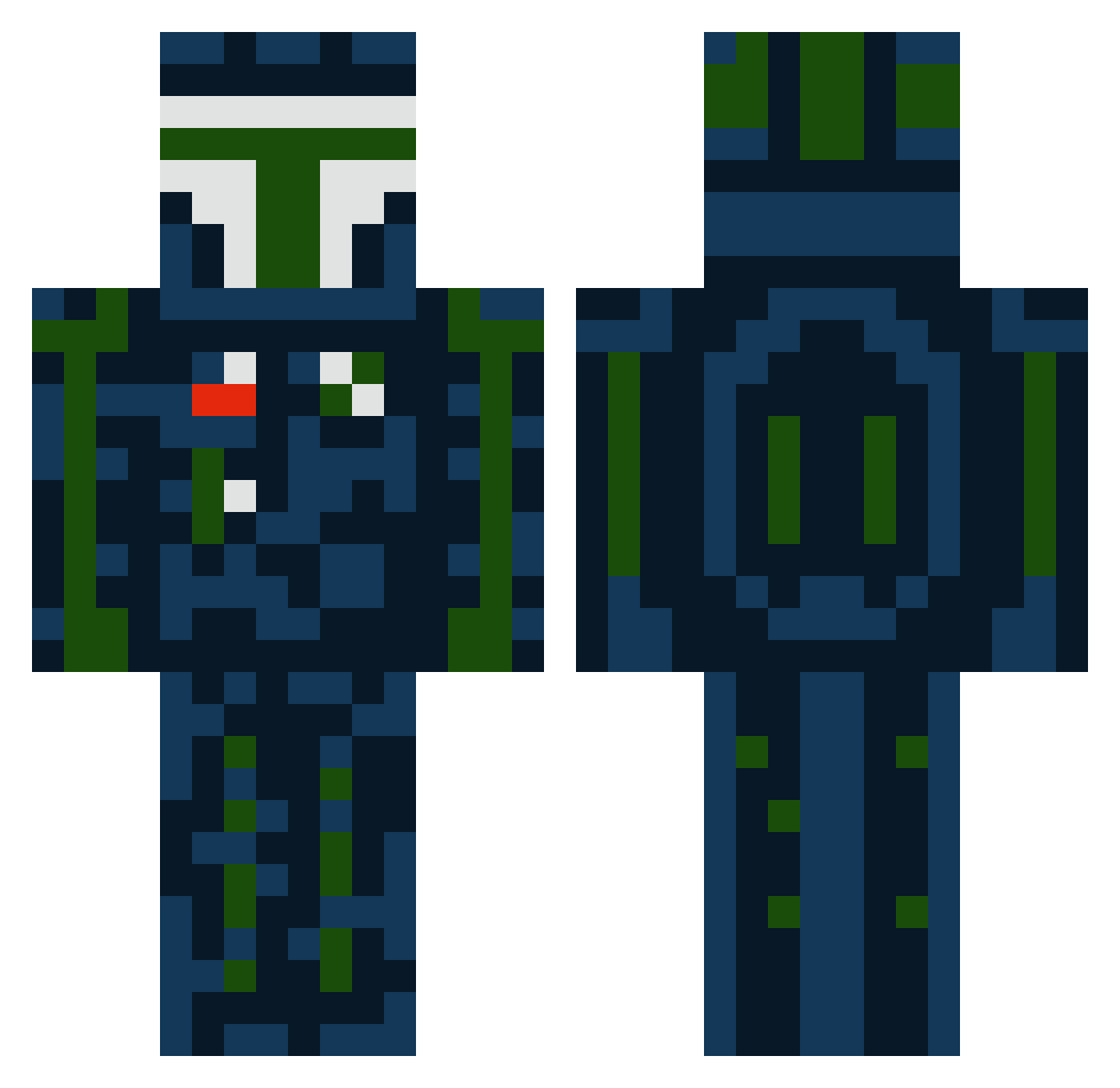 MissingLink_112 Minecraft skin, front and back view