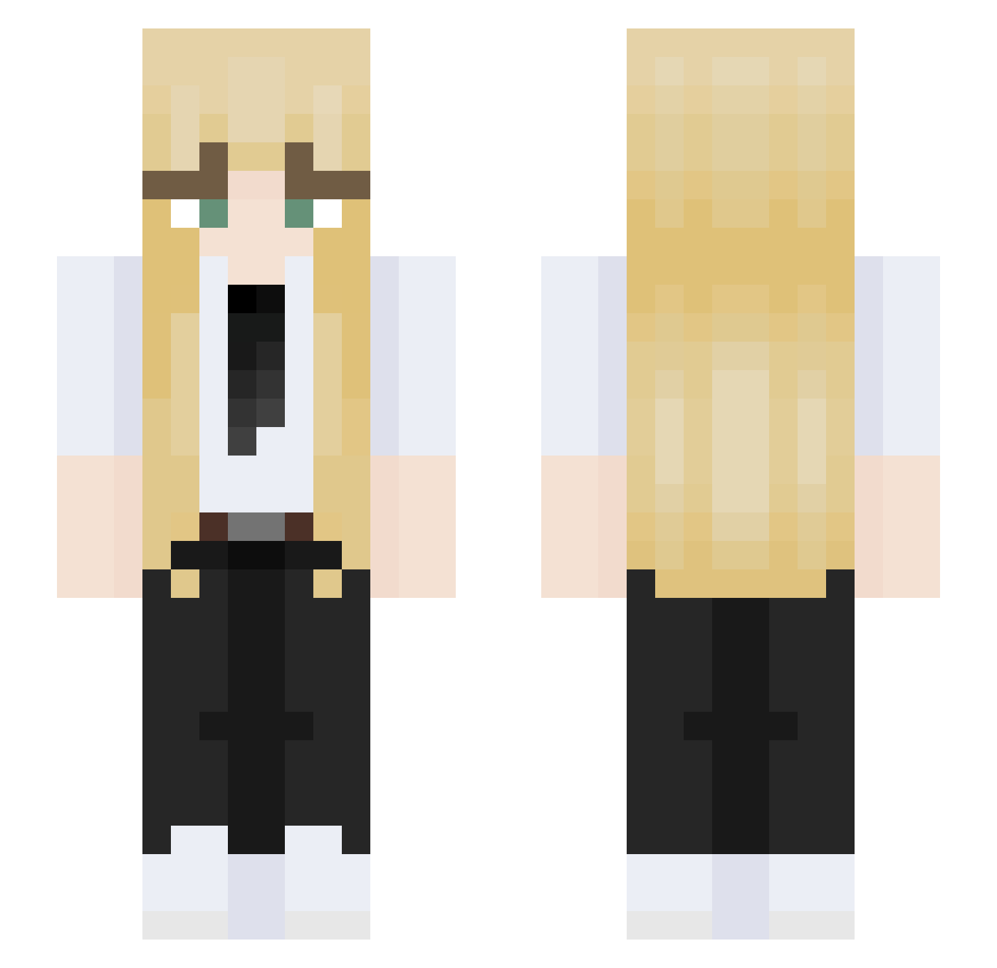 CH3RRYSTR33 Minecraft skin, front and back view