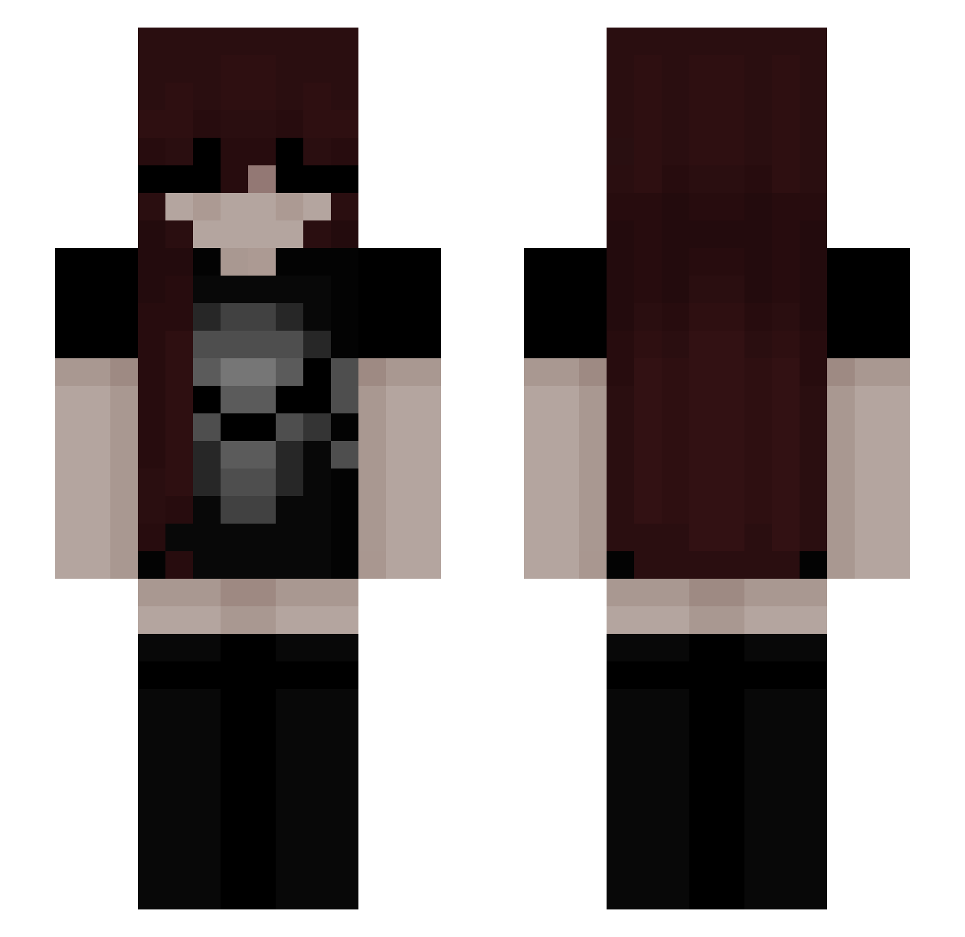 Gata_Comunista Minecraft skin, front and back view