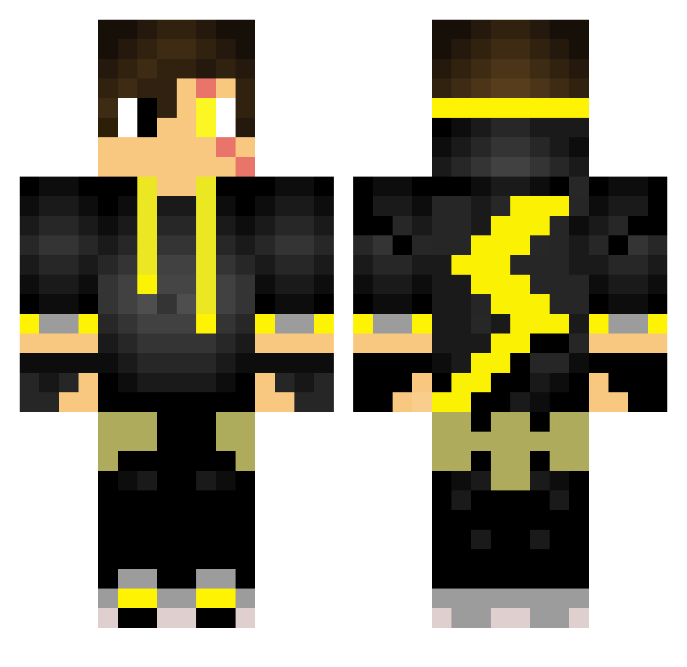 zapperash21 Minecraft skin, front and back view