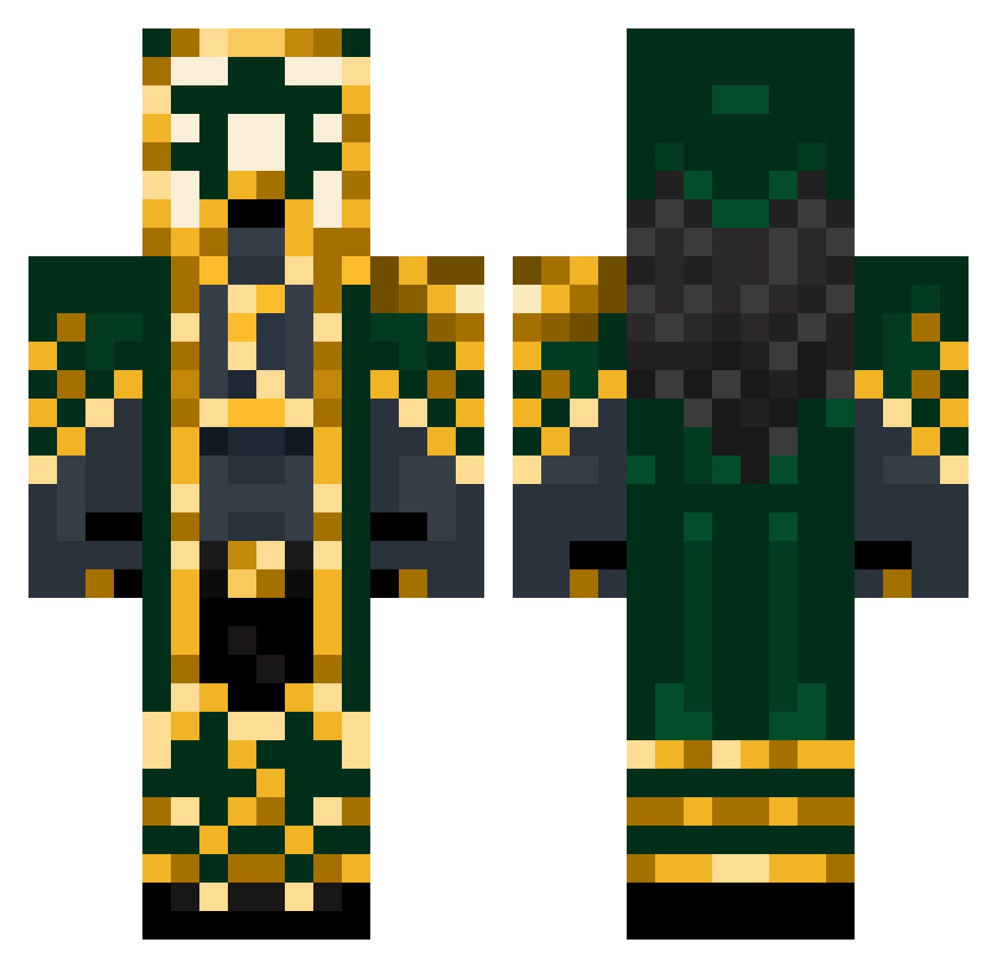 Subiethesubaru Minecraft skin, front and back view